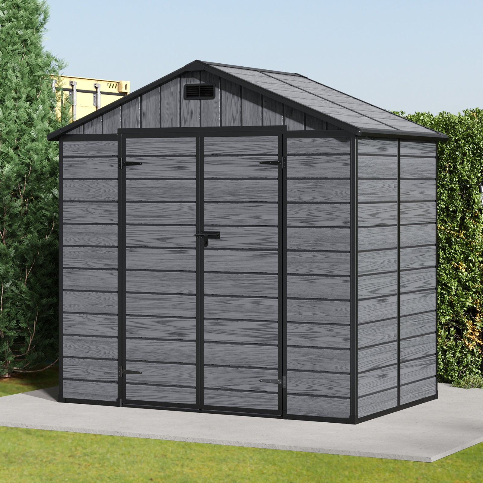 Double Doors Waterproof Garden Storage Tool Shed with Window